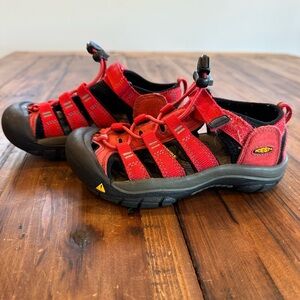 Keen Kids Red and Black Seacamp Sandals